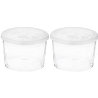 2x Pasabahce Bistro Workshop Schale Aufbewahrungsbox Aufbewahrungsdose Box Dose aus Glas mit Plastik Deckel von PASABAHCE
