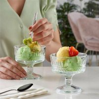 2er-Set 51749 Elysia Stand-Eisbecher Dessertschale Stand Schale Allzweck Eisbehälter aus Glas - Pasabahce von PASABAHCE