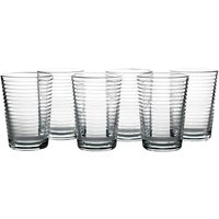 Pasabahce - 52752 Doro Wasserglas 210 ml 6er-Set Trinkgläser Gläserset mit Grooved Effekt von PASABAHCE