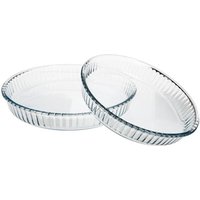Auflaufformen, 2er-Set, hitzebeständig, rund, Glas von PASABAHCE