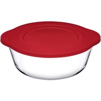 Borcam Rundtopf Kunststoff rot mit Deckel 1450 cc - Pasabahce von PASABAHCE