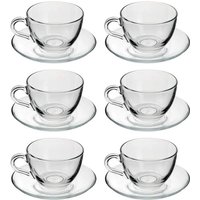 Pasabahce - Dajar 6er Set Teegläser-Set Kaffee Basic Cup 12-Teilig mit Unterteller transparent Pasabahce - Dajar 6er Set Teegläser-Set Kaffee Basic Cup 12-Teilig mit Unterteller transparent von PASABAHCE