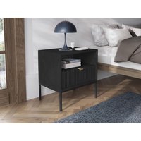 2er-Set Nachttische mit 1 Schublade & 1 Ablage - Schwarz - LIOUBA von Pascal Morabito von PASCAL MORABITO