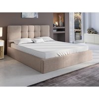 Bett mit Bettkasten + Matratze - 180 x 200 cm - Stoff - Beige - ELIAVA von Pascal Morabito von PASCAL MORABITO