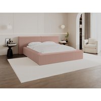 Bett mit Bettkasten - 160 x 200 cm - Cord - Rosa - TIMANO von Pascal Morabito von PASCAL MORABITO