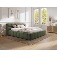 Bett mit Bettkasten - 180 x 200 cm - Stoff - Grün - FORVIK von Pascal Morabito von PASCAL MORABITO