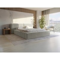 Bett mit Bettkasten - 200 x 200 cm - Bouclé-Stoff - Beige - TIMANO von Pascal Morabito Bett mit Bettkasten - 200 x 200 cm - Bouclé-Stoff - Beige - TIMANO von Pascal Morabito von PASCAL MORABITO