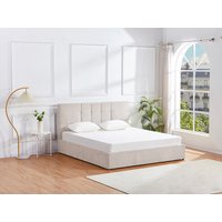 Bettkasten 180 x 200 cm - Stoff - Beige + Matratze - HOPEYA von Pascal Morabito Bettkasten 180 x 200 cm - Stoff - Beige + Matratze - HOPEYA von Pascal Morabito von PASCAL MORABITO