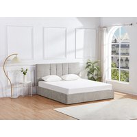 Bettkasten 180 x 200 cm - Stoff - Grau + Matratze - HOPEYA von Pascal Morabito von PASCAL MORABITO