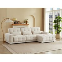 Eckrelaxsofa elektrisch - Ecke rechts - Strukturstoff - Beige - DOREA von Pascal Morabito von PASCAL MORABITO