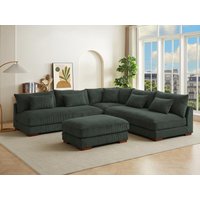 Ecksofa + Hocker - Ecke wechselbar - Cord - Grün - SPERONE von Pascal Morabito von PASCAL MORABITO