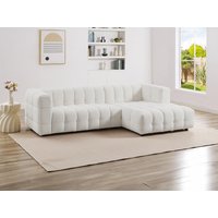 Ecksofa - Ecke rechts - Bouclé-Stoff - Elfenbeinweiß - LERICI von Pascal Morabito von PASCAL MORABITO