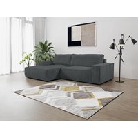 Ecksofa mit Schlaffunktion - Ecke Links - Cord - Anthrazit - AMELIA von PASCAL MORABITO von Kauf-unique