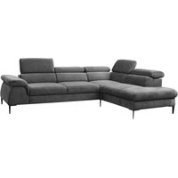 Ecksofa mit Schlaffunktion - Ecke Rechts - Stoff - Anthrazit - SEPINA von PASCAL MORABITO von PASCAL MORABITO
