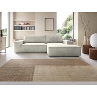 Ecksofa mit Schlaffunktion - Ecke Rechts - Kord - Beige - AMELIA von PASCAL MORABITO von Kauf-unique