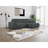 Ecksofa mit Schlaffunktion  - Cord - Ecke Rechts - Anthrazit - AMELIA von PASCAL MORABITO von Kauf-unique