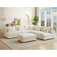 Hocker - Cord - Beige - SPERONE von Pascal MORABITO Hocker - Cord - Beige - SPERONE von Pascal MORABITO von PASCAL MORABITO