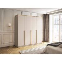Kleiderschrank mit 4 Türen - 200 cm - Beige & Goldfarben - VUKIA von Pascal Morabito Kleiderschrank mit 4 Türen - 200 cm - Beige & Goldfarben - VUKIA von Pascal Morabito von PASCAL MORABITO