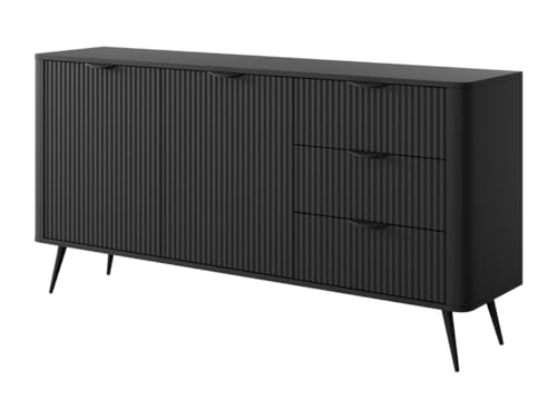 PASCAL MORABITO - Sideboard mit 2 Türen & 3 Schubladen - MDF - Schwarz - ELONARIA von PASCAL MORABITO