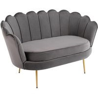Pascal Morabito - Muschelsofa 2-Sitzer - Samt - Anthrazit - dandelion von von PASCAL MORABITO