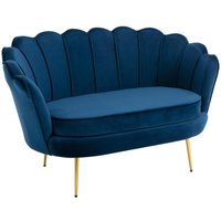 Pascal Morabito - Muschelsofa 2-Sitzer - Samt - Dunkelblau - dandelion von von PASCAL MORABITO