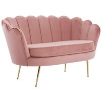 Pascal Morabito - Muschelsofa 2-Sitzer - Samt - Rosa - dandelion von von PASCAL MORABITO