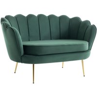 Pascal Morabito - Muschelsofa 2-Sitzer - Samt - Tannengrün - dandelion von von PASCAL MORABITO