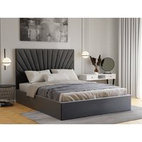 Polsterbett mit Bettkasten - 180 x 200 cm - Samt - Anthrazit + Matratze - RILIODA von Pascal Morabito Polsterbett mit Bettkasten - 180 x 200 cm - Samt - Anthrazit + Matratze - RILIODA von Pascal Morabito von PASCAL MORABITO