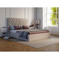 Polsterbett mit Bettkasten - 180 x 200 cm - Stoff - Beige - RILIODA von Pascal Morabito von PASCAL MORABITO