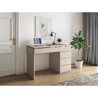 Schreibtisch - 5 Schubladen - Beige & Goldfarben - VUKIA von Pascal Morabito Schreibtisch - 5 Schubladen - Beige & Goldfarben - VUKIA von Pascal Morabito von PASCAL MORABITO