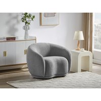 Sessel - Bouclé-Stoff - Grau - BOVANA von Pascal Morabito von PASCAL MORABITO