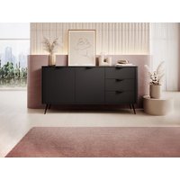 Sideboard mit 2 Türen & 3 Schubladen - MDF - Schwarz - ELONARIA II von Pascal Morabito von PASCAL MORABITO