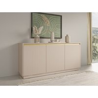 Sideboard mit 3 Türen - MDF - Beige & Goldfarben - POSINIA von Pascal Morabito von PASCAL MORABITO