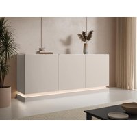 Sideboard mit 3 Türen - Mit LED-Beleuchtung - MDF - Beige & weiße Marmor-Optik - DEVIKA von Pascal MORABITO Sideboard mit 3 Türen - Mit LED-Beleuchtung - MDF - Beige & weiße Marmor-Optik - DEVIKA von Pascal MORABITO von PASCAL MORABITO