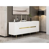 Sideboard mit 4 Türen - MDF - Weiß & Goldfarben - MOLYA von Pascal Morabito Sideboard mit 4 Türen - MDF - Weiß & Goldfarben - MOLYA von Pascal Morabito von PASCAL MORABITO