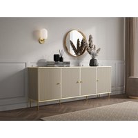 Sideboard mit 4 Türen - MDF und Stahl - Beige und Goldfarben - SINEAD von Pascal Morabito von PASCAL MORABITO