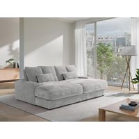 Sofa 3-Sitzer - tiefe Komfortsitzfläche - grob gerippter Cord - Grau - CALAZO von Pascal Morabito von PASCAL MORABITO
