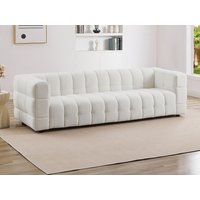 Sofa 4-Sitzer - Bouclé-Stoff - Elfenbeinweiß - LERICI von Pascal Morabito von PASCAL MORABITO