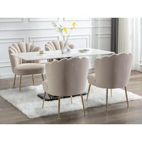 Stuhl 2er-Set - Samt & goldfarbener Stahl - Beige - RUTY von Pascal MORABITO Stuhl 2er-Set - Samt & goldfarbener Stahl - Beige - RUTY von Pascal MORABITO von PASCAL MORABITO