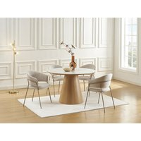 Stuhl 2er-Set - Texturierter Stoff & Metall - Beige - MADOLIA von Pascal MORABITO Stuhl 2er-Set - Texturierter Stoff & Metall - Beige - MADOLIA von Pascal MORABITO von PASCAL MORABITO