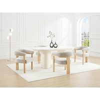 Stuhl mit Armlehnen 1er - Cord & Kautschukholz natur - Beige - LIVELIA von Pascal MORABITO Stuhl mit Armlehnen 1er - Cord & Kautschukholz natur - Beige - LIVELIA von Pascal MORABITO von PASCAL MORABITO