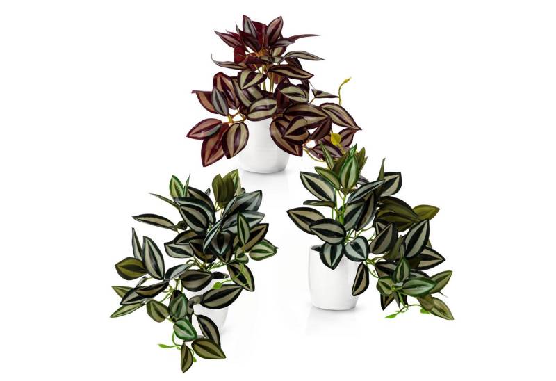 Kunstpflanze Künstliche hängepflanzen im Keramiktopf, Kunstpflanze hängend Efeu, Eukalyptus, Monstera, Zebrapflanze, PASCH von PASCH