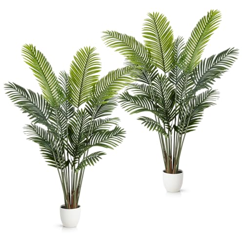 PASCH® 2 x Areca Kunstpalme groß (160 cm) - Naturgetreu & Langlebig | Realistische Kunstpflanzen groß | Künstliche Pflanzen groß | Palme künstlich | Künstliche Palme für EIN natürliches Ambiente von PASCH