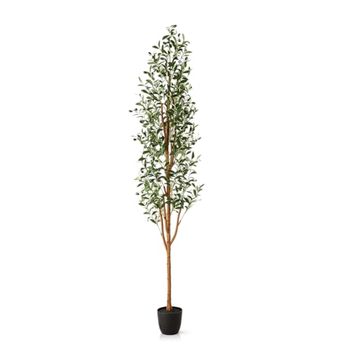 PASCH® Künstlicher Olivenbaum (210cm) - Stilvoll & Naturgetreu | Künstliche Pflanzen groß | Kunstpflanzen groß: Olive Tree | Olivenbaum künstlich groß für EIN mediterranes Ambiente von PASCH