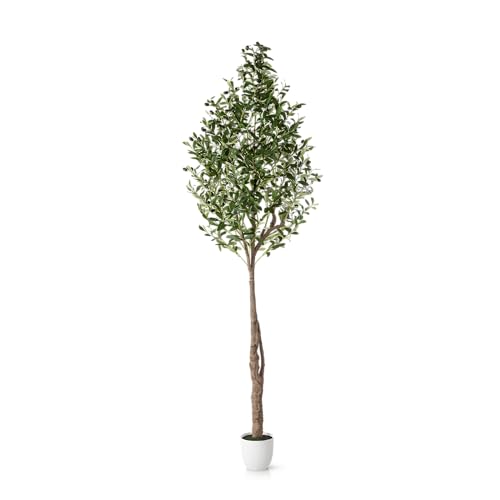 PASCH® Künstlicher Olivenbaum (210 cm) - Stilvoll & Naturgetreu | Künstliche Pflanzen groß | Kunstpflanzen groß: Olive Tree | Olivenbaum künstlich groß für EIN mediterranes Ambiente von PASCH