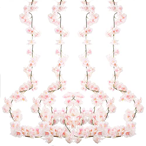 4 Stück 1.8M Künstliche Seide Kirschblüten Girlande Künstliche Blumen Sakura Hängen Reben Girlande Künstliche Seidenblumen Hängen Rattan Gefälschte Blumen für Hochzeit Haus Garten Party Wand Decor 4 Stück 1.8M Künstliche Seide Kirschblüten Girlande Künstliche Blumen Sakura Hängen Reben Girlande Künstliche Seidenblumen Hängen Rattan Gefälschte Blumen für Hochzeit Haus Garten Party Wand Decor von PASDTFB