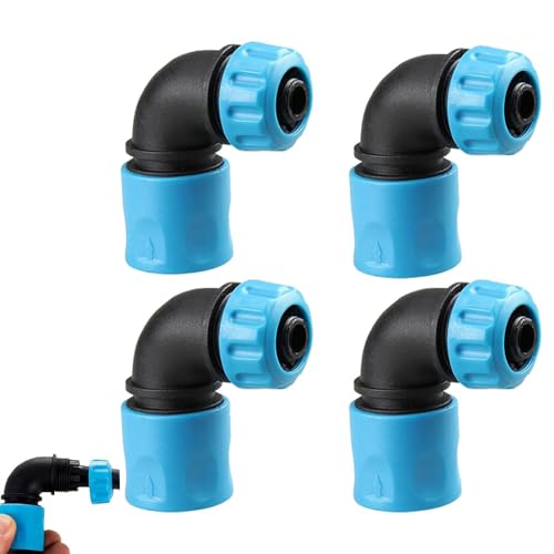 4 Stück Gartenschlauch Schnellkupplung Winkeladapter,90-Grad-Gartenschlauch-Adapter,90 Grad Schlauchkupplung Anschlüsse,Gartenschlauch verbinder von PASLFC