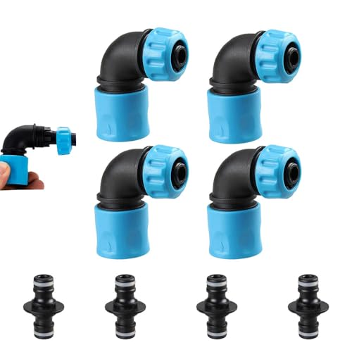 4 Stück Gartenschlauch Schnellkupplung Winkeladapter Set, 90-Grad-Gartenschlauch-Adapter mit 4 Stück Schlauch Kupplung 1/2 zoll, 90 Grad Schlauchkupplung Anschlüsse, Gartenschlauch verbinder 4 Stück Gartenschlauch Schnellkupplung Winkeladapter Set, 90-Grad-Gartenschlauch-Adapter mit 4 Stück Schlauch Kupplung 1/2 zoll, 90 Grad Schlauchkupplung Anschlüsse, Gartenschlauch verbinder von PASLFC