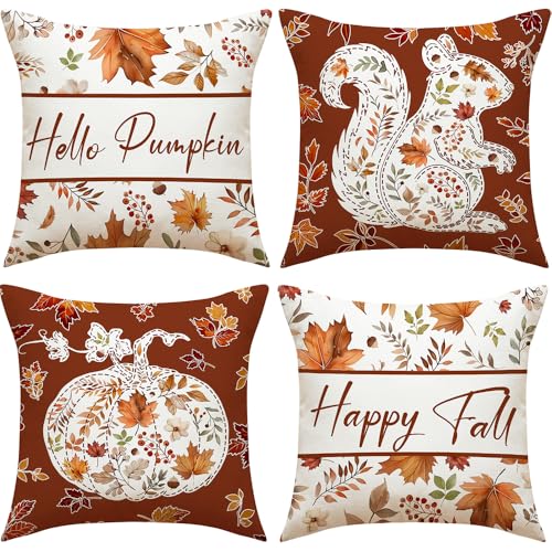 Kissenhüllen 4er Set,Kürbis Kissenbezüge 40x40,Herbst Kissenbezüge,Herbst Kissenbedeckung,Kissenbezug Herbst,Herbst Deko Kürbiskissenkoffer,Kissenbezug Kürbis,Herbst Deko Aesthetic Kissenbedeckung Kissenhüllen 4er Set,Kürbis Kissenbezüge 40x40,Herbst Kissenbezüge,Herbst Kissenbedeckung,Kissenbezug Herbst,Herbst Deko Kürbiskissenkoffer,Kissenbezug Kürbis,Herbst Deko Aesthetic Kissenbedeckung von PASLFC