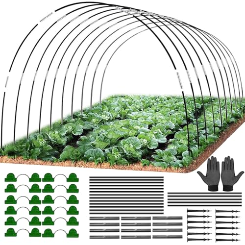 PASLFC Pflanztunnel Bögen für Hochbeet,18 PCS Folientunnel für Hochbeet,Gewächshaus Reifen,Gewächshaus Tunnel Bögen,Tunnelbögen Hochbeet,Hochbeet Abdeckung,Frühbeet Tunnel,Folientunnel bögen von PASLFC